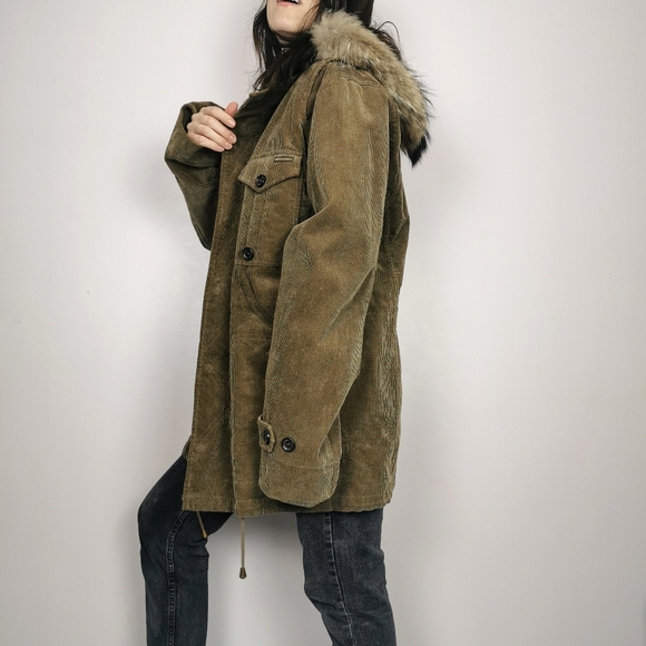 XL vintage Dolce & Gabbana brown corduroy jacket, dead stock designer coat - Picture 3 of 10